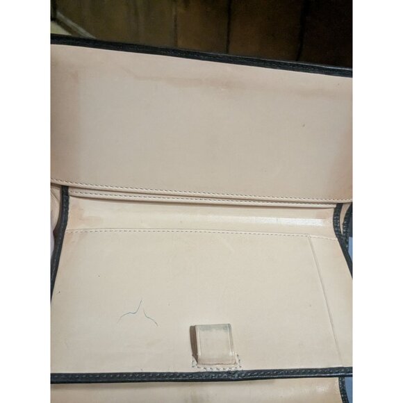 Signature Coach Jacquard Monogram Matching Wallet & Check Book w/flaws - Picture 4 of 5